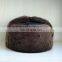 Genuine sealskin round fur Leifeng hat of russian style