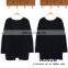 Western style thick knit striped sweater hollow out design hand knitted girls cardigan