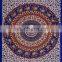 Indian Hand Screen Print Single Tapestry Bohemian Wall Hanging Dorm Decor Tapestries Elephant Mandala