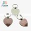 heart shape custom painted zinc plating metal keychain