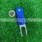 Golf folding pitch forks with custom embossed enamel ball markers