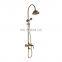 Top quality hotel classic antique brass rainfall in wall bath shower mixer