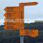 Customized outdoor corten steel metal house number signs road signs