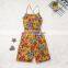 RTS Girl Floral Halter Boho Clothing One Piece Jumpsuits And Rompers