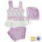 Baby Lavender 3 PC Lace Ruffle Bathing Suit Fancy Girl Swimsuit Models