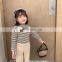 4097/2020 Newest high quality mink cashmere all-match girl stripe top winter fashion warm kids clothes