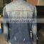 ladies washed broken ripped denim jean shirt