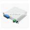 Ftth 1x2 plc box splitter 1x2 steel tube pon plc splitter rack mount fiber optical modular plc  splitter 14