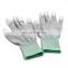 Safety Fingertips PU Coated Carbon ESD Antistatic Top Fit Gloves