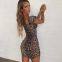New sexy floral chiffon dress women
