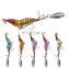 4/5/6/6.5cm 9/15/22/30g Wholesale lifelike simulation 5 colors commercial  sinking Shrimp squid jig lures with 2hooks