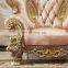 Antique Gold Genuine leather living room sofa sofa Luxury sofa set furniture for sale
