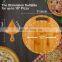 Bamboo Pizza Paddle 7 PCS Pizza Accessories Round Pizza Board