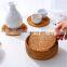 High Quality Woven Round Rattan Placemats For Dinning Table/Rattan Cup Coasters Dining Table Mat