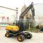 Powerful Earthing moving machinery 7.5T wheel excavator