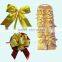 Pull Ribbon Bow for Bottle Neck Decoration/Fabric Pull Ribbon Bow/Golden butterfly bow for wine bottle packing