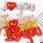 Heart Shaped Printing Valentine's Day Wedding Party Decorations 18 Inches Foil Balloons