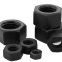 Hex nut hex nut high strength grade 8.8 external hex screw cap blackening heat treatment tempered hex thickened enlarged fine tooth nut