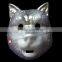 Silver dog head animal party mask