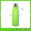 600ml Frosted plastic glass water bottle with silicone sleeve