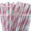 Party decoration cute gold striped paper drinking straw