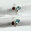 Amazing Handmade Style !! Sky Blue & Red CZ 925 Sterling Silver Toe Rings, Silver Jewelry, Gemstone Jewelry