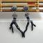 LFD-076E Wholesale Black Coral Branch Shape Dangle Earrings with Crystal Rhinestone Paved Druzy Jewelry Earring