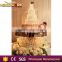 stainless steel frame round glass top wedding crystal cake table