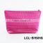 LCL-B1509144 braid look pu pvc color customized fashion lady travel weekend tote cosmetic bag