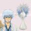Hot Japanese Anime Gintama Sakata Gintoki Anime Costume Cosplay Wig Full Lace Heat Resistant with Hairnet