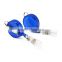Blue Round Cheap Plastic Case Personalized Logo Mini Retractable Badge Reel with Tape