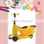 EN71 certificate new patent kids foldable kick scooter with stable seat