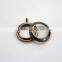 Latest Design 316L Stainless Steel Screw Chocolate Plain 25mm Floating Glass Lockets Pendant