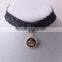 Sexy black velvet choker necklace,vintage pendant collar necklace GJ-116