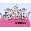 unique glitter pink crystal twisted rhinestone tiara barrette
