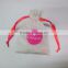 good quality white cotton cosmetic bag with logo