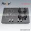 Built in tempered glass 5 burner gas cooktop