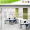 Sunshine aluminum partition office cubicle workstation with three drawers steel leg support