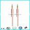 Wholesale 3 pole gold plated 3.5mm aux cable for phone