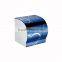 Made in China new design pattern bathroom roller blue sainless steel wall mounted tissue box holder