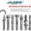 Stainless Steel AISI 304/A2 316/A4 Hex Sleeve Bolts,Special Anchor Bolts M10 M12 M16