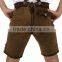 Men's Leather Shorts Old Brown