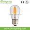2016 China Hot Sell Product Clear Glass LED light S14 E12 E26 Decorative Dimmable Filament Light Bulb ST45