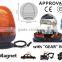 E-MARK Revolving Halogen H1 Warning Light, ECE MARK Rotating Halogen Warning Beacon(SR-BL-504RM-2) With Power Magnet And Socket