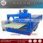 Trapezoidal roof panel curving machine, roof tile making machine