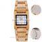 Hot Sale Top Gift Item Black Ebony Wood Watch Square Face Luxury Wristwatch Wooden Watches for Men Gifts