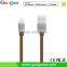 [MFi Certified] Wholesale 1M PU Leather Wooded MFi USB Charging Cable for IPhone5/6/6s/iPad/iPod with Aluminum Shell