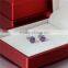 925 Silver Costume Earrings With Lucky Purple Zircon Stone