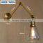 220V Iron Chrome Bar Dining Room Hotel Vintage Glass Wall Lamp Lighting