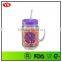 20oz double wall plastic mason jar with insert paper